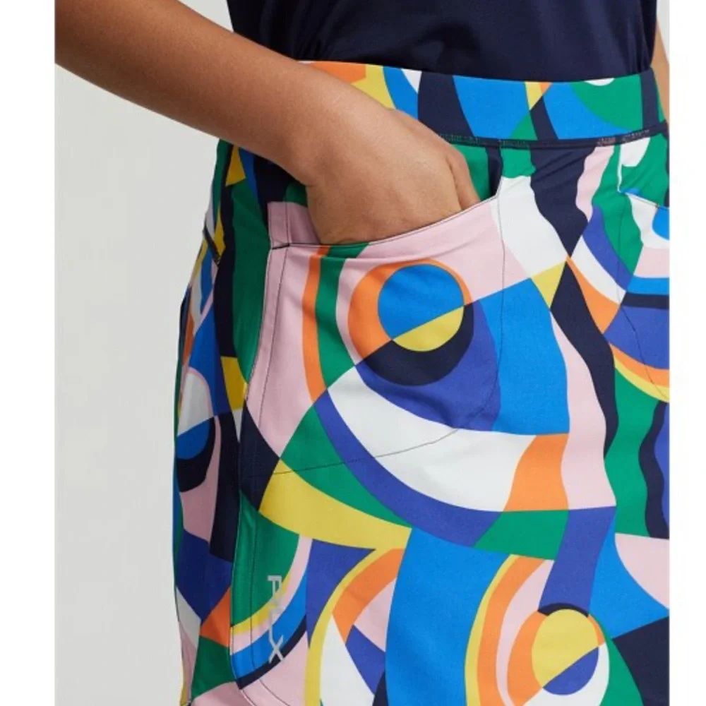 RLX Golf RLX Golf Aim 4 Way Print‎ Stretch 17 Inch Skort in Riviera Abstract
